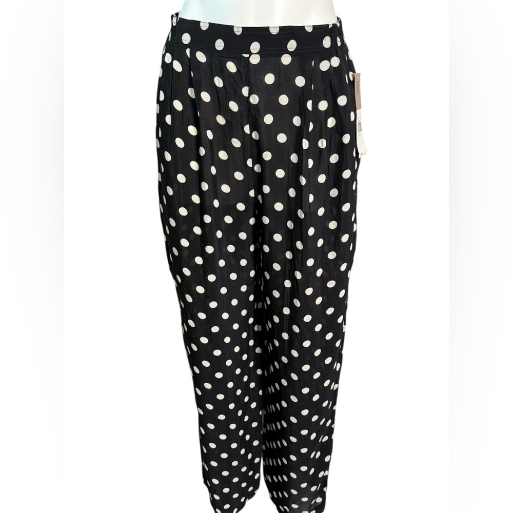 NWT Carole Little Rayon Polkadot Pants size 14